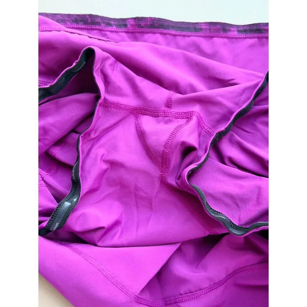 Lululemon Pace Setter Skort Purple Black Print Size 8